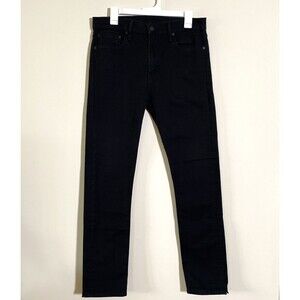 Levi's 510 Skinny Fit Men's Black Denim Jeans Size W32 L32 Solid Dark Wash